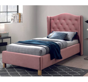 ASPEN VELVET antická ružová, detská posteľ s roštom 90x200 cm