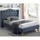 ASPEN VELVET sivá, jednolôžková posteľ s roštom 120x200 cm