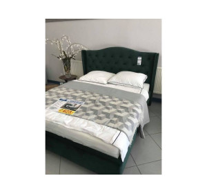 ASPEN VELVET zelená, manželská posteľ s roštom 160x200 cm