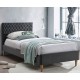 AZURRO VELVET sivá, jednolôžková posteľ s roštom 90x200 cm