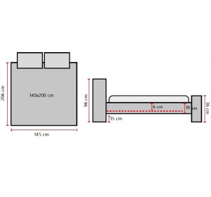 AZURRO VELVET sivá, čalúnená posteľ s roštom 140x200 cm