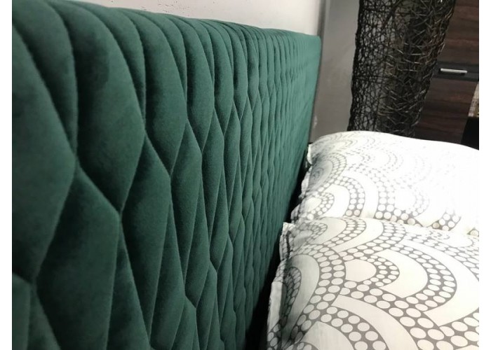 AZURRO VELVET zelená, manželská posteľ s roštom 180x200 cm