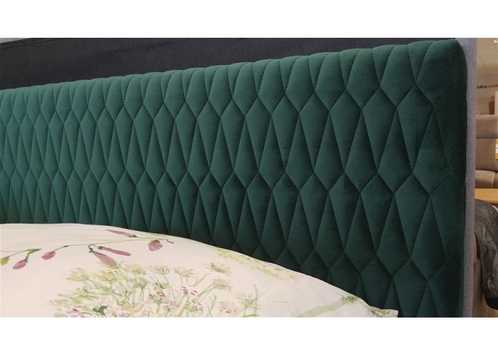AZURRO VELVET zelená, čalúnená posteľ s roštom 140x200 cm