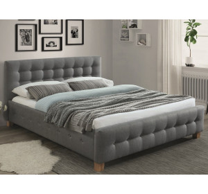 BARCELONA sivá, manželská posteľ s roštom 160x200 cm