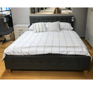 BARCELONA sivá, manželská posteľ s roštom 160x200 cm