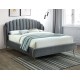 CALABRIA VELVET sivá, čalúnená posteľ s roštom 160x200 cm