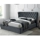 CARVEN VELVET sivá, manželská posteľ s roštom 160x200 cm