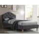 CHLOE VELVET sivá, jednolôžková posteľ s roštom 90x200 cm