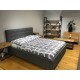 COPENHAGEN sivá, manželská posteľ s úložným priestorom 160x200 cm