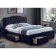 ELECTRA VELVET čierna, manželská posteľ s úložným priestorom 160x200 cm