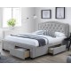 ELECTRA sivá, manželská posteľ s úložným priestorom 160x200 cm