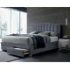 EMOTION VELVET sivá, manželská posteľ s úložným priestorom 160x200 cm