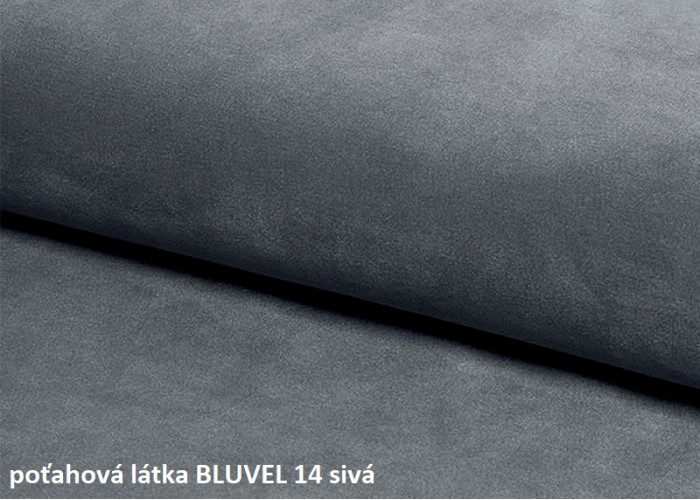 ASPEN VELVET sivá, čalúnená posteľ s roštom 140x200 cm