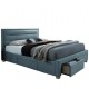INES sivá, manželská posteľ s úložným priestorom 160x200 cm