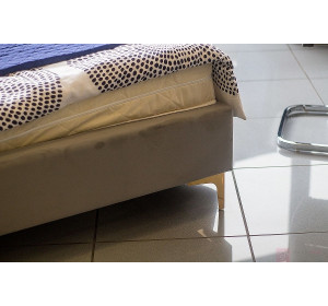 MIRAGE VELVET antická ružová, študentská posteľ s roštom 90x200 cm