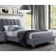 MIRAGE VELVET sivá, jednolôžková posteľ s roštom 90x200 cm