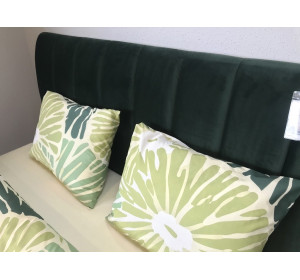 MIRAGE VELVET zelená, manželská posteľ s roštom 160x200 cm