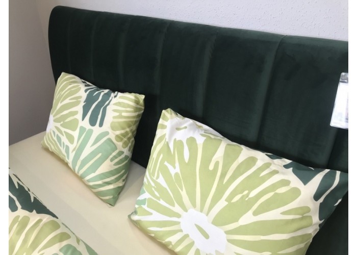 MIRAGE VELVET zelená, manželská posteľ s roštom 160x200 cm