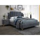 MONAKO VELVET sivá, manželská čalúnená posteľ s roštom 160x200 cm