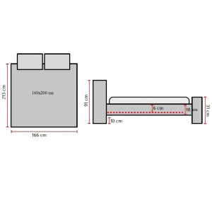 SIERRA VELVET sivá, čalúnená posteľ s roštom 160x200 cm