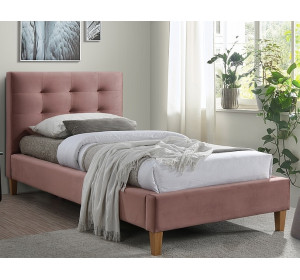 TEXAS antická ružová, jednolôžková posteľ s roštom 90x200 cm