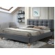 TEXAS sivá, manželská posteľ s roštom 180x200 cm