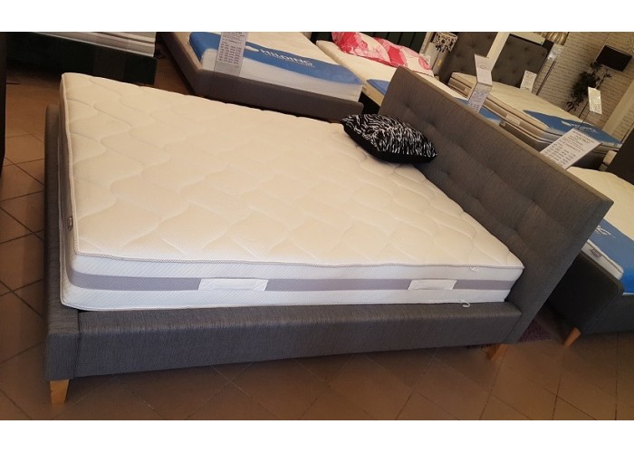 TEXAS sivá, manželská posteľ s roštom 180x200 cm