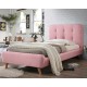 TIFFANY ružová, jednolôžková posteľ s roštom 90x200 cm