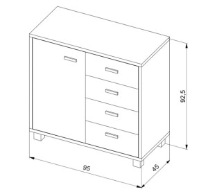 SK-D-4Z buková komoda
