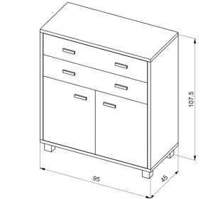 SK-2D-2Z buková komoda