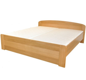 PETRA masívna posteľ 160x200 cm s rovným čelom pri nohách
