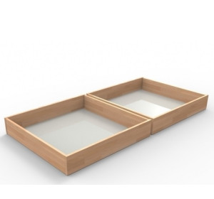 UNI 1/2 buková/dubová zásuvka pod posteľ (1 pár)