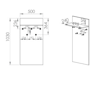 CARO 17, vešiakový panel