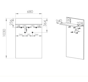 CARO 18, vešiakový panel