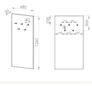 CARO 20, čalúnený vešiakový panel
