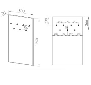 CARO 21, čalúnený vešiakový panel