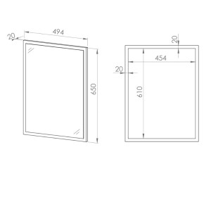 CARO 26, závesné zrkadlo