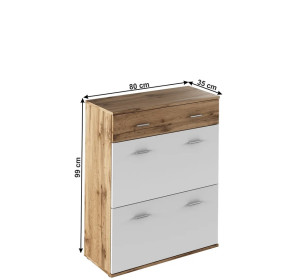 CYRIL 04 výklopný botník so zásuvkou