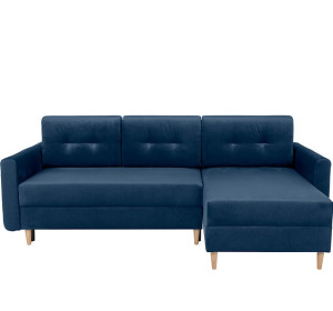 FELIZ LUX modrá, rohová rozkladacia sedacia súprava