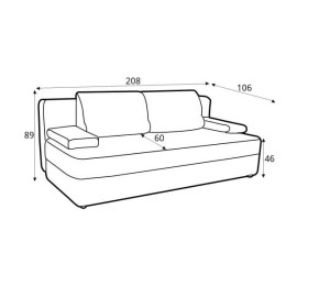 JUNO IV LUX 3DL taupe, rozkladacia pohovka