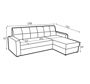 KIRSTEN IV sivá, rohová rozkladacia sedacia súprava