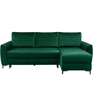 MOLI LUX 3DL zelená, rohová rozkladacia sedačka