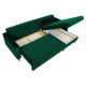 RIMI 3DL zelená, rohová rozkladacia sedačka