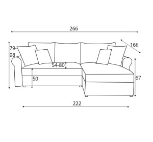ZOYA 2DL.URBCK beige, rohová rozkladacia sedačka