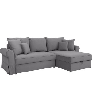 ZOYA 2DL.URBCK sivá, rohová rozkladacia sedačka