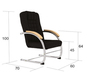 KAJA 2 chrómové relaxačné kreslo