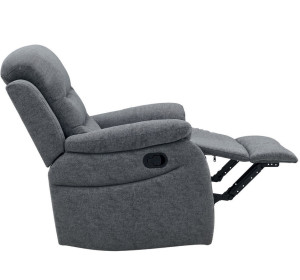 NERON sivé, polohovacie kreslo