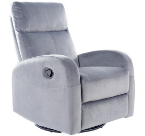 OLIMP VELVET sivé, hojdacie kreslo