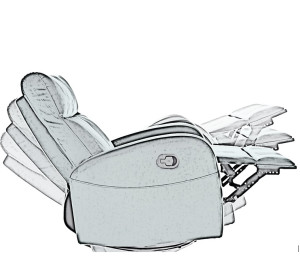 OLIMP VELVET sivé, hojdacie kreslo