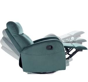 OLIMP VELVET zelená, hojdacie kreslo